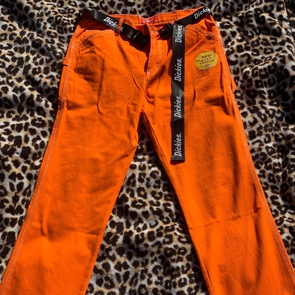 orange carpenter pants